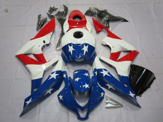 2007-2008 American Flag Honda CBR600RR Motorcycle Fairing 2007-2008 American Flag Honda CBR600RR Motorcycle Fairing