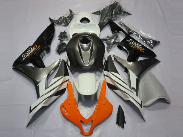 2007-2008 Black Grey and Orange Honda CBR600RR Motorcycle Fairing 2007-2008 Black Grey and Orange Honda CBR600RR Motorcycle Fairing