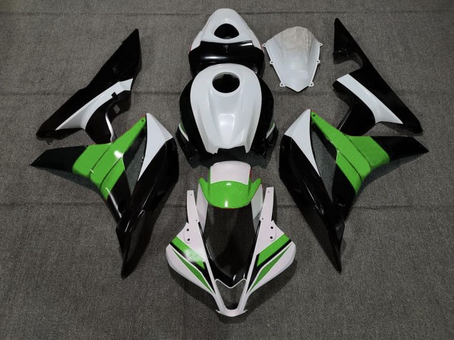 2007-2008 Black White and Green Honda CBR600RR Motorcycle Fairing 2007-2008 Black White and Green Honda CBR600RR Motorcycle Fairing