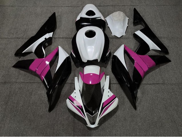 2007-2008 Black White and Pink Honda CBR600RR Motorcycle Fairing 2007-2008 Black White and Pink Honda CBR600RR Motorcycle Fairing