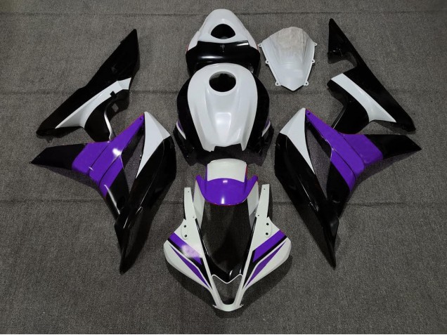 2007-2008 Black White and Purple Honda CBR600RR Motorcycle Fairing 2007-2008 Black White and Purple Honda CBR600RR Motorcycle Fairing