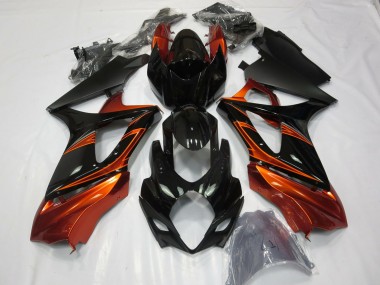 2007-2008 Burnt Orange and Black Suzuki GSXR 1000 Motorcycle Fairing