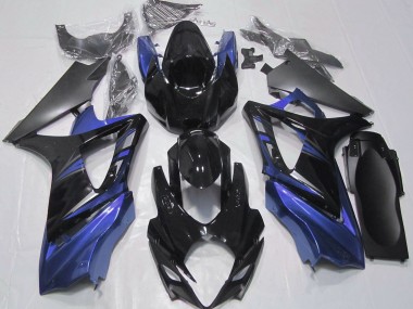 2007-2008 Gloss Black and Blue Suzuki GSXR 1000 Motorcycle Fairing