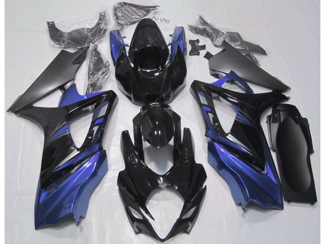 2007-2008 Gloss Black and Blue Suzuki GSXR 1000 Motorcycle Fairing 2007-2008 Gloss Black and Blue Suzuki GSXR 1000 Motorcycle Fairing