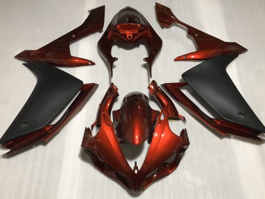 2007-2008 Gloss Dark Orange & Black Yamaha R1 Motorcycle Fairing