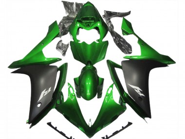 2007-2008 Gloss Green and Black Yamaha R1 Motorcycle Fairing