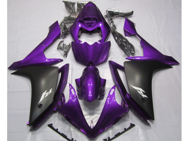 2007-2008 Gloss Purple and Black Yamaha R1 Motorcycle Fairing 2007-2008 Gloss Purple and Black Yamaha R1 Motorcycle Fairing