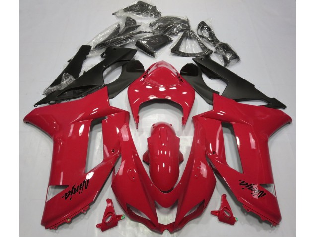2007-2008 Gloss Red Kawasaki ZX6R Motorcycle Fairing