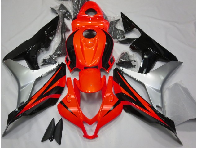 2007-2008 Gloss Red Silver and Black Honda CBR600RR Motorcycle Fairing 2007-2008 Gloss Red Silver and Black Honda CBR600RR Motorcycle Fairing