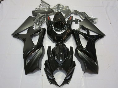 2007-2008 Gloss and Matte Black Suzuki GSXR 1000 Motorcycle Fairing