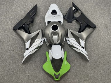 2007-2008 Green White and Grey Honda CBR600RR Motorcycle Fairing