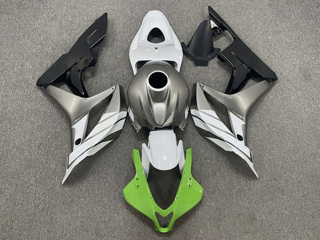 2007-2008 Green White and Grey Honda CBR600RR Motorcycle Fairing 2007-2008 Green White and Grey Honda CBR600RR Motorcycle Fairing