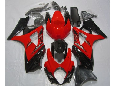 2007-2008 Lava Red and Black Suzuki GSXR 1000 Motorcycle Fairing