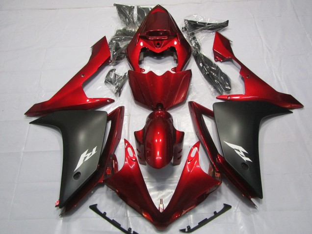 2007-2008 Maroon and Matte Yamaha R1 Motorcycle Fairing 2007-2008 Maroon and Matte Yamaha R1 Motorcycle Fairing