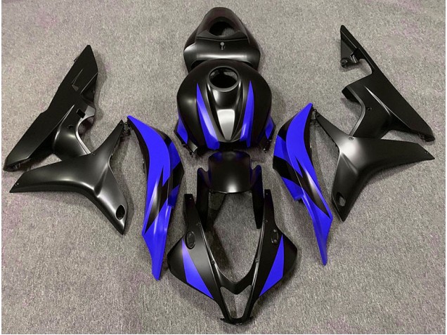 2007-2008 Matte Black & Blue Design Honda CBR600RR Motorcycle Fairing 2007-2008 Matte Black & Blue Design Honda CBR600RR Motorcycle Fairing