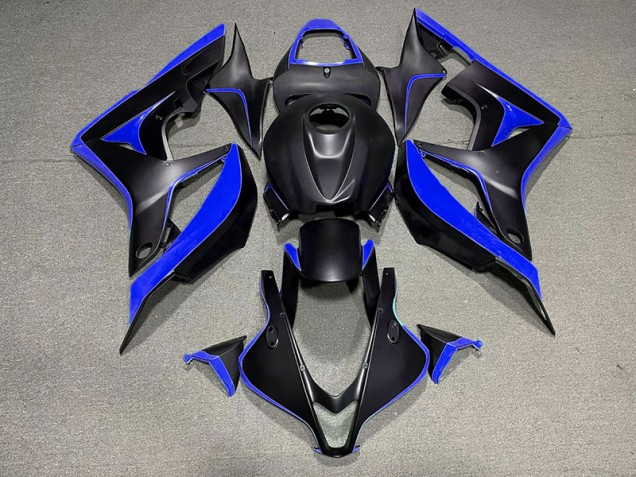 2007-2008 Matte Black & Blue Honda CBR600RR Motorcycle Fairing 2007-2008 Matte Black & Blue Honda CBR600RR Motorcycle Fairing