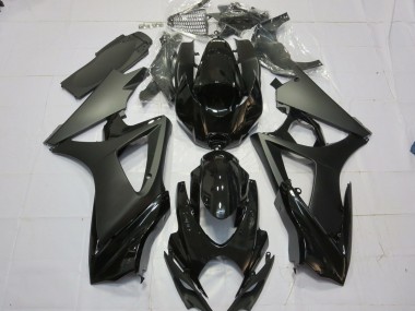 2007-2008 Matte Black Gloss Black Suzuki GSXR 1000 Motorcycle Fairing