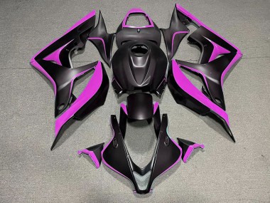 2007-2008 Matte Black & Pink Honda CBR600RR Motorcycle Fairing