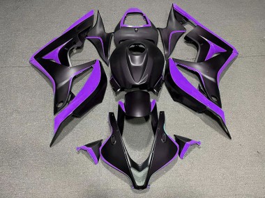 2007-2008 Matte Black & Purple Honda CBR600RR Motorcycle Fairing