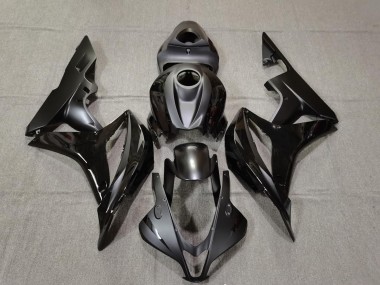2007-2008 Matte and Gloss Black Honda CBR600RR Motorcycle Fairing