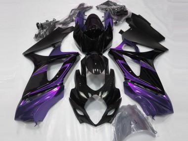 2007-2008 Mood Purple and Gloss Black Suzuki GSXR 1000 Motorcycle Fairing