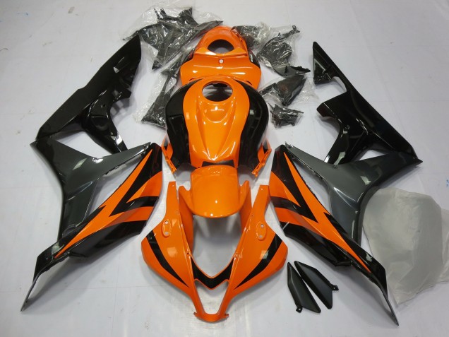 2007-2008 Orange Grey and Black Honda CBR600RR Motorcycle Fairing 2007-2008 Orange Grey and Black Honda CBR600RR Motorcycle Fairing