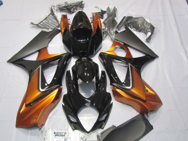 2007-2008 Orange and Black Suzuki GSXR 1000 Motorcycle Fairing 2007-2008 Orange and Black Suzuki GSXR 1000 Motorcycle Fairing