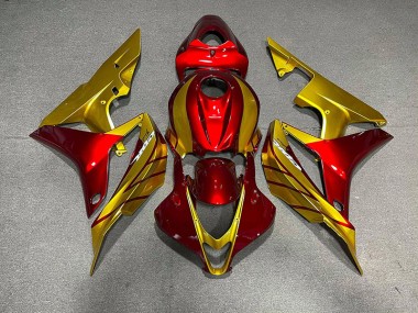 2007-2008 Red & Gold Honda CBR600RR Motorcycle Fairing