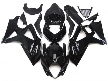 2007-2008 Slick Gloss Black Style Suzuki GSXR 1000 Motorcycle Fairing