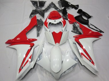 2007-2008 White Red custom Yamaha R1 Motorcycle Fairing