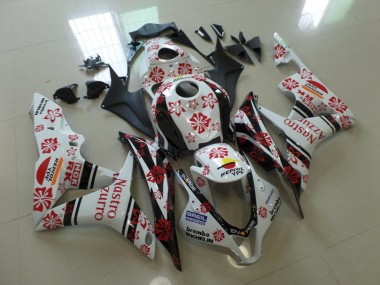 2007-2008 White and Red Nastro Azzurro Honda CBR600RR Motorcycle Fairing