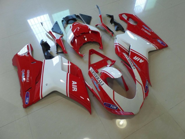 2007-2014 Air Red and White Ducati Ducati 848 1098 1198 Motorcycle Fairing 2007-2014 Air Red and White Ducati Ducati 848 1098 1198 Motorcycle Fairing