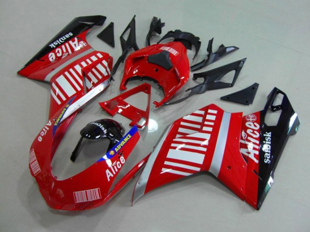 2007-2014 Alice Red Ducati Ducati 848 1098 1198 Motorcycle Fairing 2007-2014 Alice Red Ducati Ducati 848 1098 1198 Motorcycle Fairing