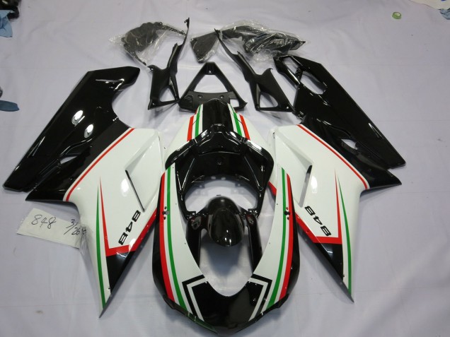 2007-2014 Black Tri Color Ducati Ducati 848 1098 1198 Motorcycle Fairing 2007-2014 Black Tri Color Ducati Ducati 848 1098 1198 Motorcycle Fairing