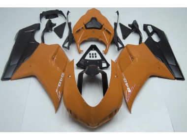 2007-2014 Gloss Orange & Black Ducati Ducati 848 1098 1198 Motorcycle Fairing