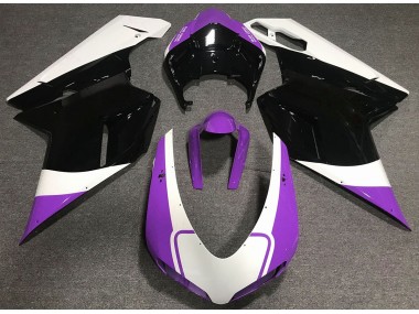 2007-2014 Gloss Purple White and Black Ducati Ducati 848 1098 1198 Motorcycle Fairing