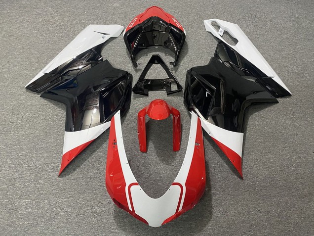 2007-2014 Gloss Red White and Black Ducati Ducati 848 1098 1198 Motorcycle Fairing 2007-2014 Gloss Red White and Black Ducati Ducati 848 1098 1198 Motorcycle Fairing