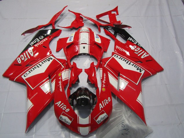 2007-2014 Marlboro Ducati Ducati 848 1098 1198 Motorcycle Fairing 2007-2014 Marlboro Ducati Ducati 848 1098 1198 Motorcycle Fairing