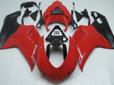 2007-2014 Red Matte Black Ducati Ducati 848 1098 1198 Motorcycle Fairing