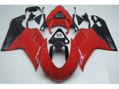 2007-2014 Red Matte Black Ducati Ducati 848 1098 1198 Motorcycle Fairing