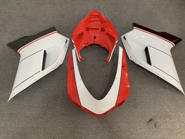 2007-2014 Red White Ducati Ducati 848 1098 1198 Motorcycle Fairing