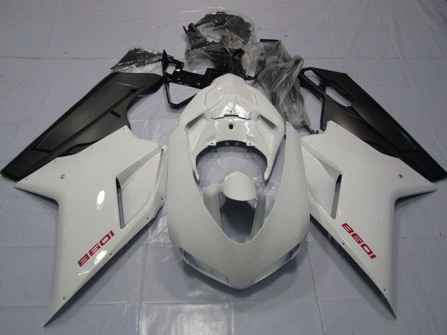 2007-2014 Red White and Matte Black Ducati Ducati 848 1098 1198 Motorcycle Fairing 2007-2014 Red White and Matte Black Ducati Ducati 848 1098 1198 Motorcycle Fairing