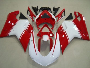 2007-2014 Red and White Pin Ducati Ducati 848 1098 1198 Motorcycle Fairing