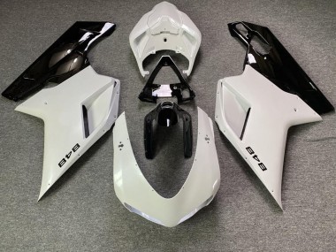 2007-2014 White Pearl and Black Ducati Ducati 848 1098 1198 Motorcycle Fairing