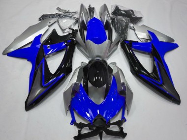 2008-2010 Blue and Silver Suzuki GSXR 600-750 Motorcycle Fairing