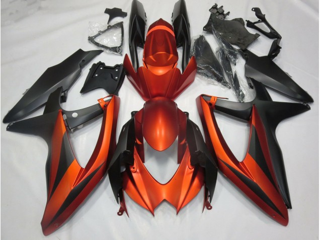 2008-2010 Burnt Matte Orange Suzuki GSXR 600-750 Motorcycle Fairing 2008-2010 Burnt Matte Orange Suzuki GSXR 600-750 Motorcycle Fairing