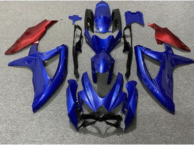 2008-2010 Dark Blue and Red Suzuki GSXR 600-750 Motorcycle Fairing