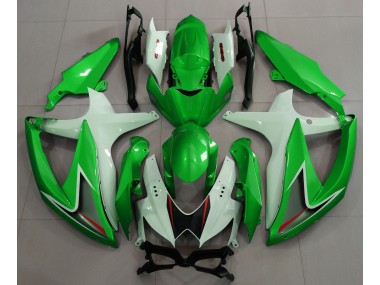 2008-2010 Gloss Green & White Suzuki GSXR 600-750 Motorcycle Fairing