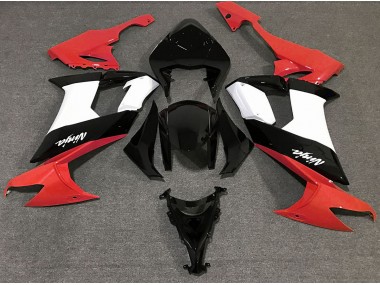 2008-2010 Gloss Red Black and White Kawasaki ZX10R Motorcycle Fairing