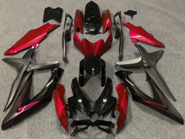 2008-2010 Gloss Red & Green R Suzuki GSXR 600-750 Motorcycle Fairing